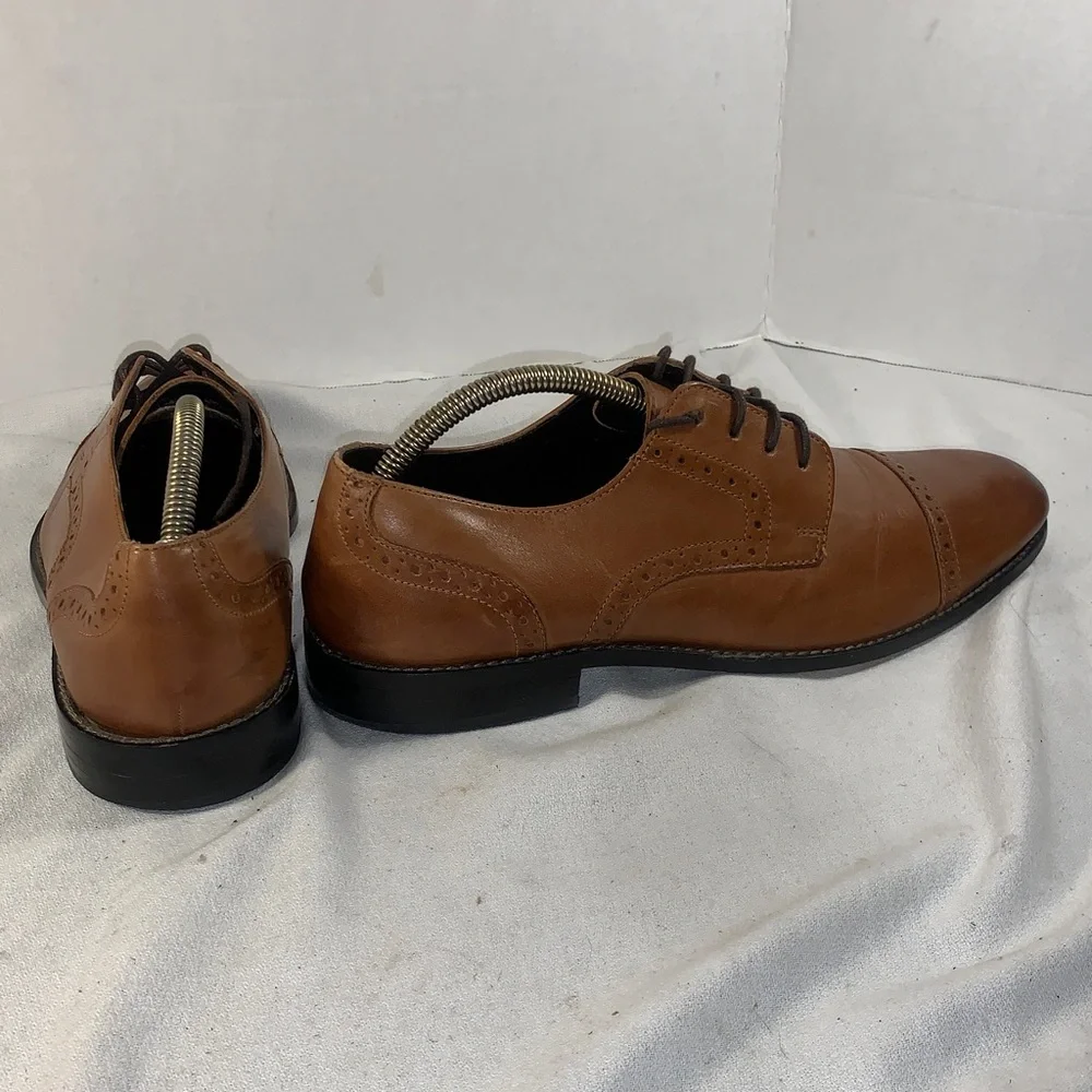 Stacy Adams Men's Brown Leather Prescott Oxford Dress Shoes